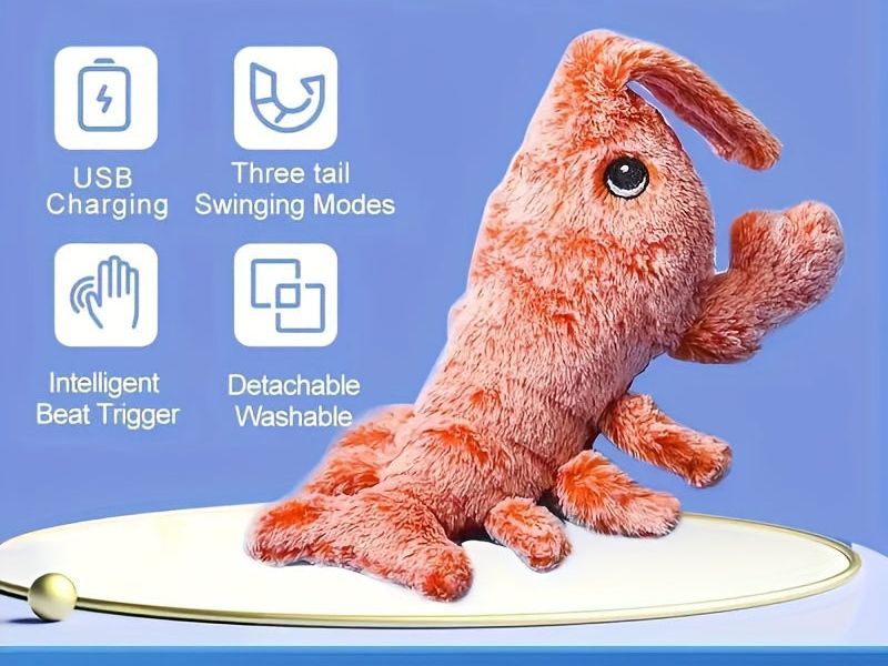 Pet Gravity Shrimp Plush USB Toy