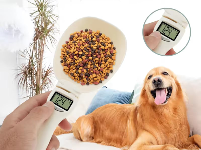Pet Food Measuring Scoop – Electronic Digital Spoon Scale for Dogs & Cats