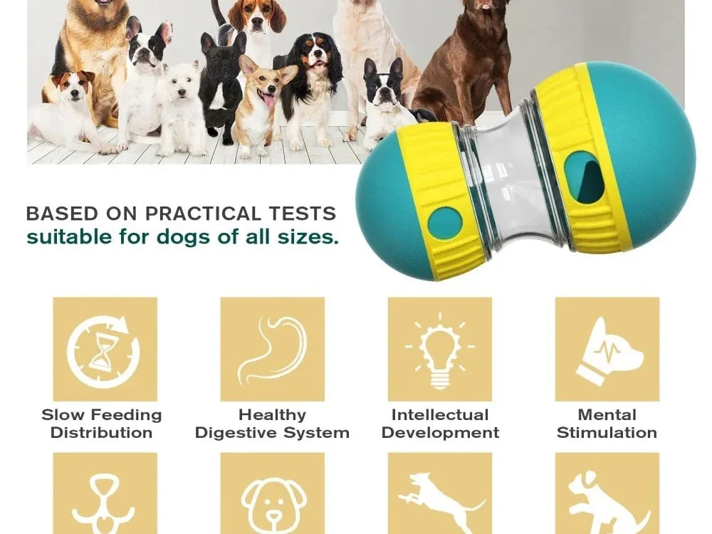 Pet Dog Treat Dispenser Toy for Small Medium Large Dogs Interactive Leaking Food Toy Adjustable Slow Feeder Training Beagle Cat