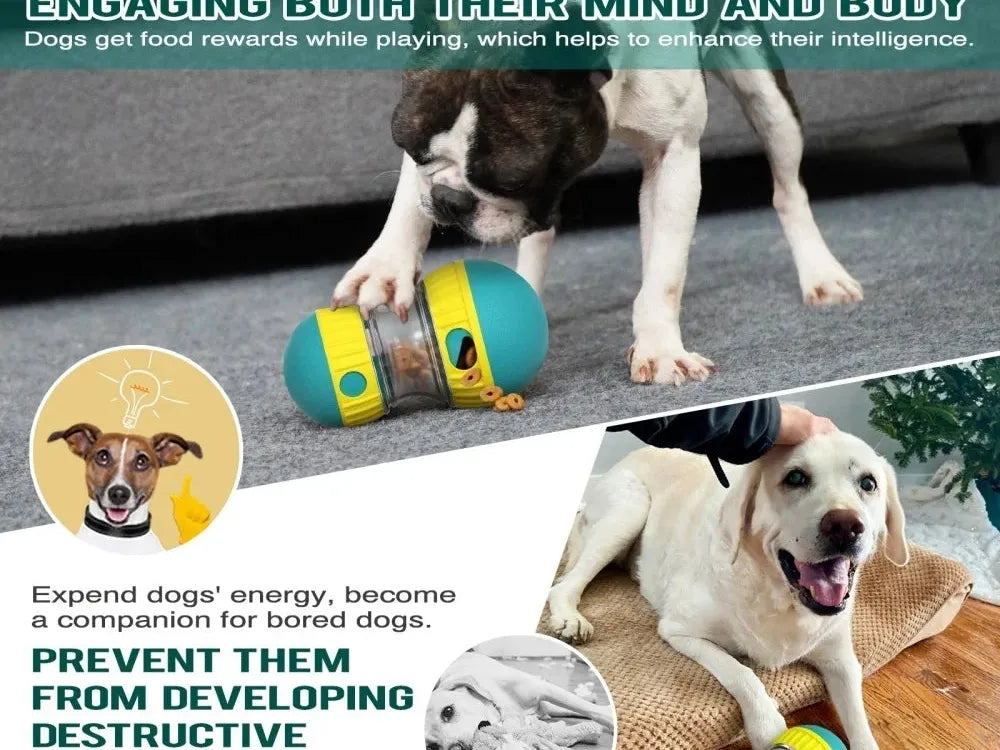 Pet Dog Treat Dispenser Toy for Small Medium Large Dogs Interactive Leaking Food Toy Adjustable Slow Feeder Training Beagle Cat