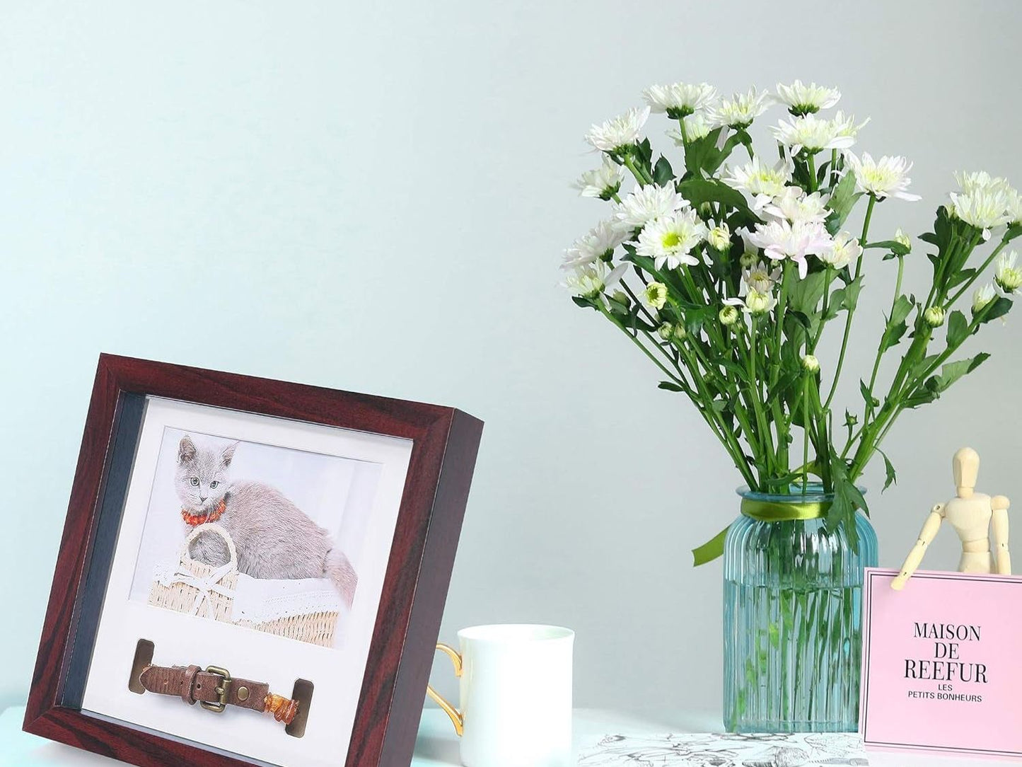 Mahogany Pet Memorial Picture Frame - Sentimental Tribute for Dog and Cat Loss, Keepsake Frame for Remembrance and Sympathy Gifts