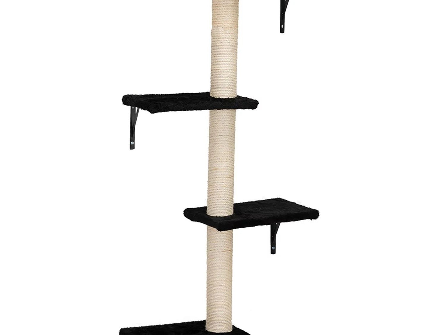 Cat Wall Shelves and Perches Set, Cat Tower for Adult Cats Mounted Cat Tree House for Indoor Cats Modern Furniture for Cat Sleeping Playing Lounging Climbing Cat Tree for Large, Black