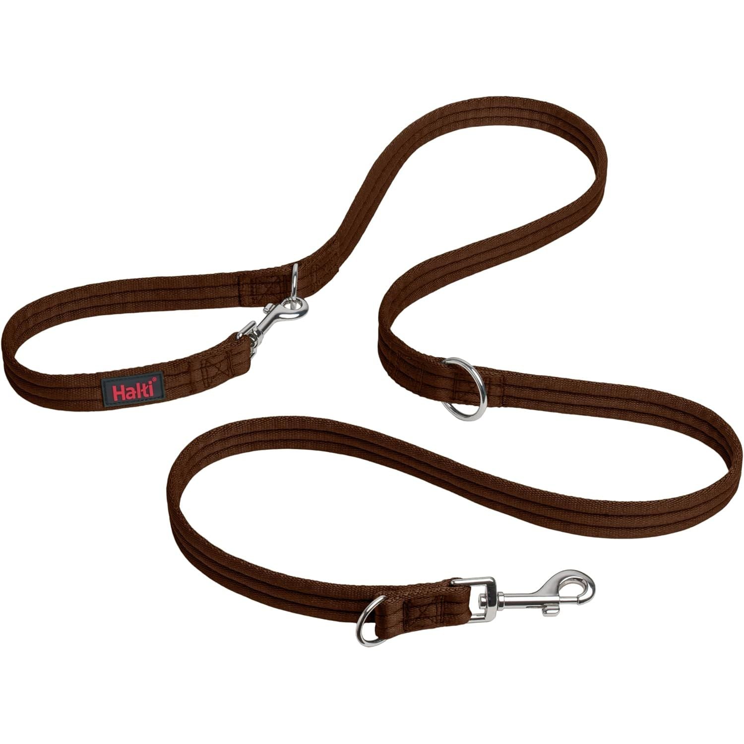 Multifunctional Double-Ended Training Leash for Dogs - Lightweight, Soft, and Durable Anti-Pulling Solution for Medium to Large Dogs and Puppies (Size Large, Black, 2M)