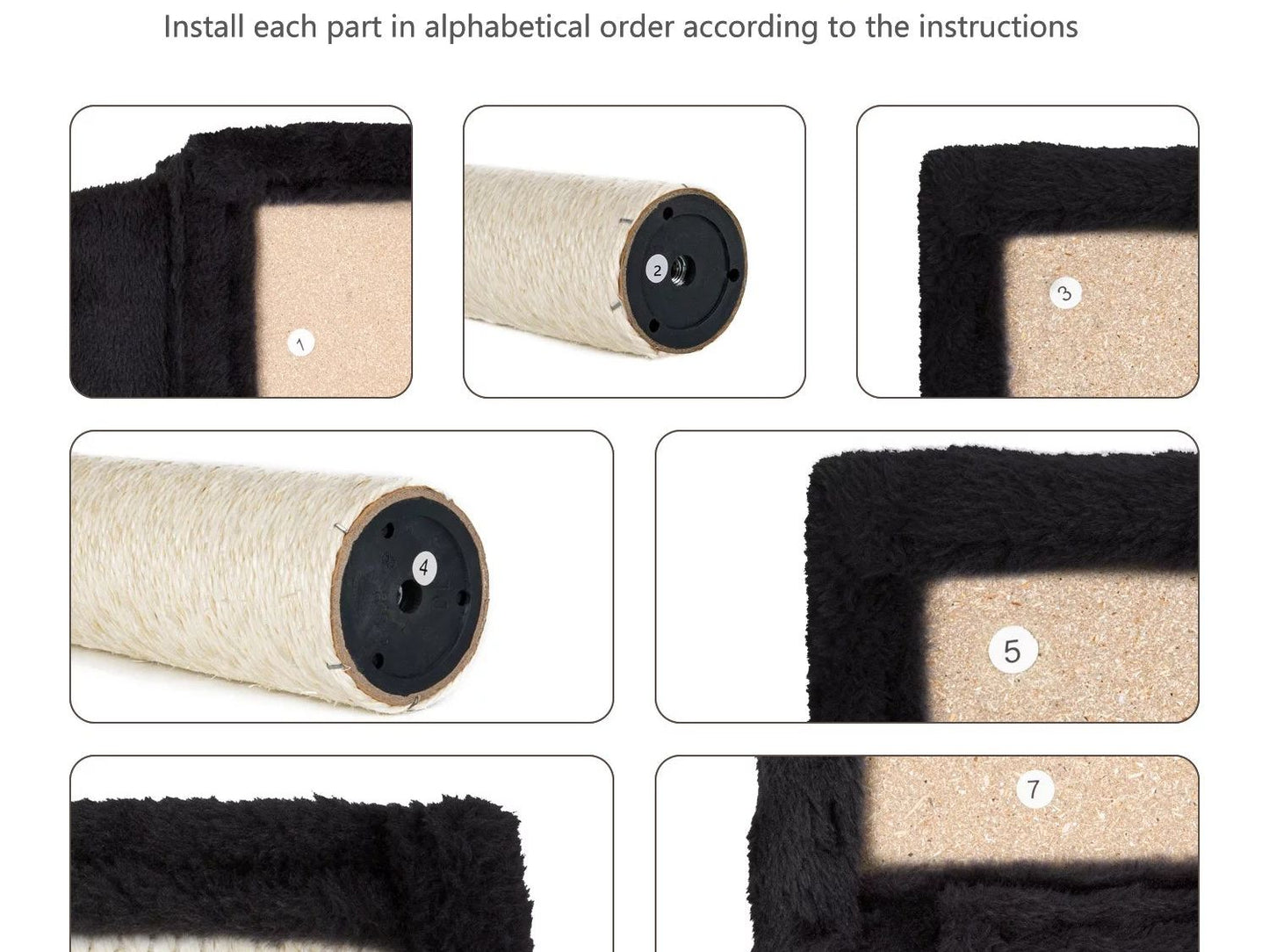 Cat Wall Shelves and Perches Set, Cat Tower for Adult Cats Mounted Cat Tree House for Indoor Cats Modern Furniture for Cat Sleeping Playing Lounging Climbing Cat Tree for Large, Black