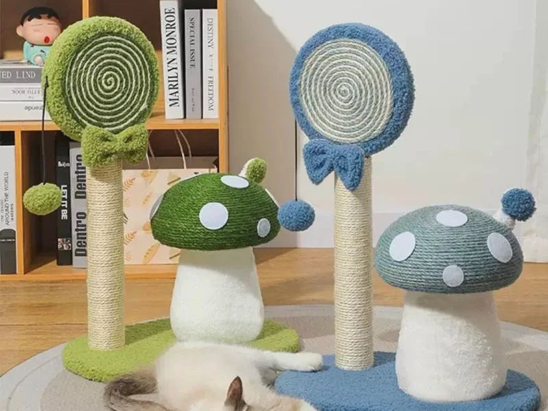 New Natural Sisal Cat Climbing Scratcher Frame Mushroom Cat Tree Protect Sofa Cat Climbing Board Products