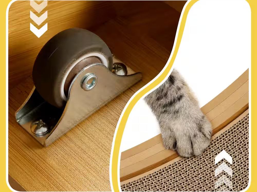 Cat Treadmill Exercise Wheel Corrugated Cat Scratcher, Large