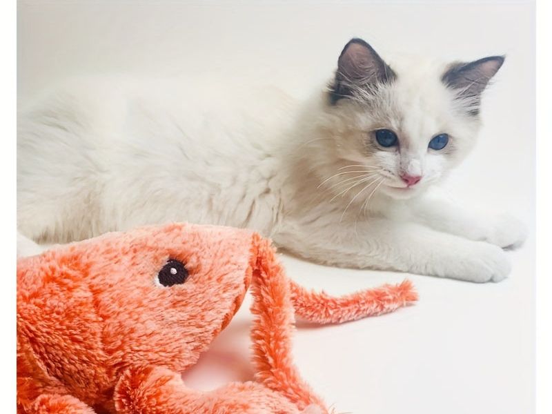 Pet Gravity Shrimp Plush USB Toy