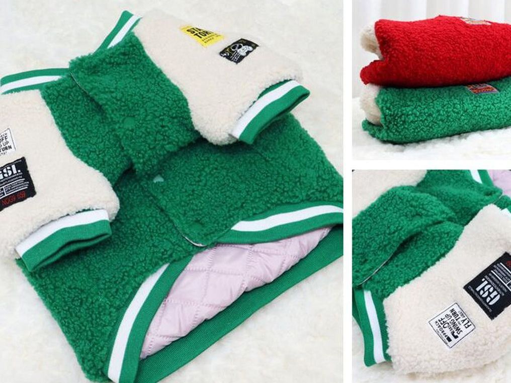 Pet Dog Quilted Padded Lamb Fur Clothes