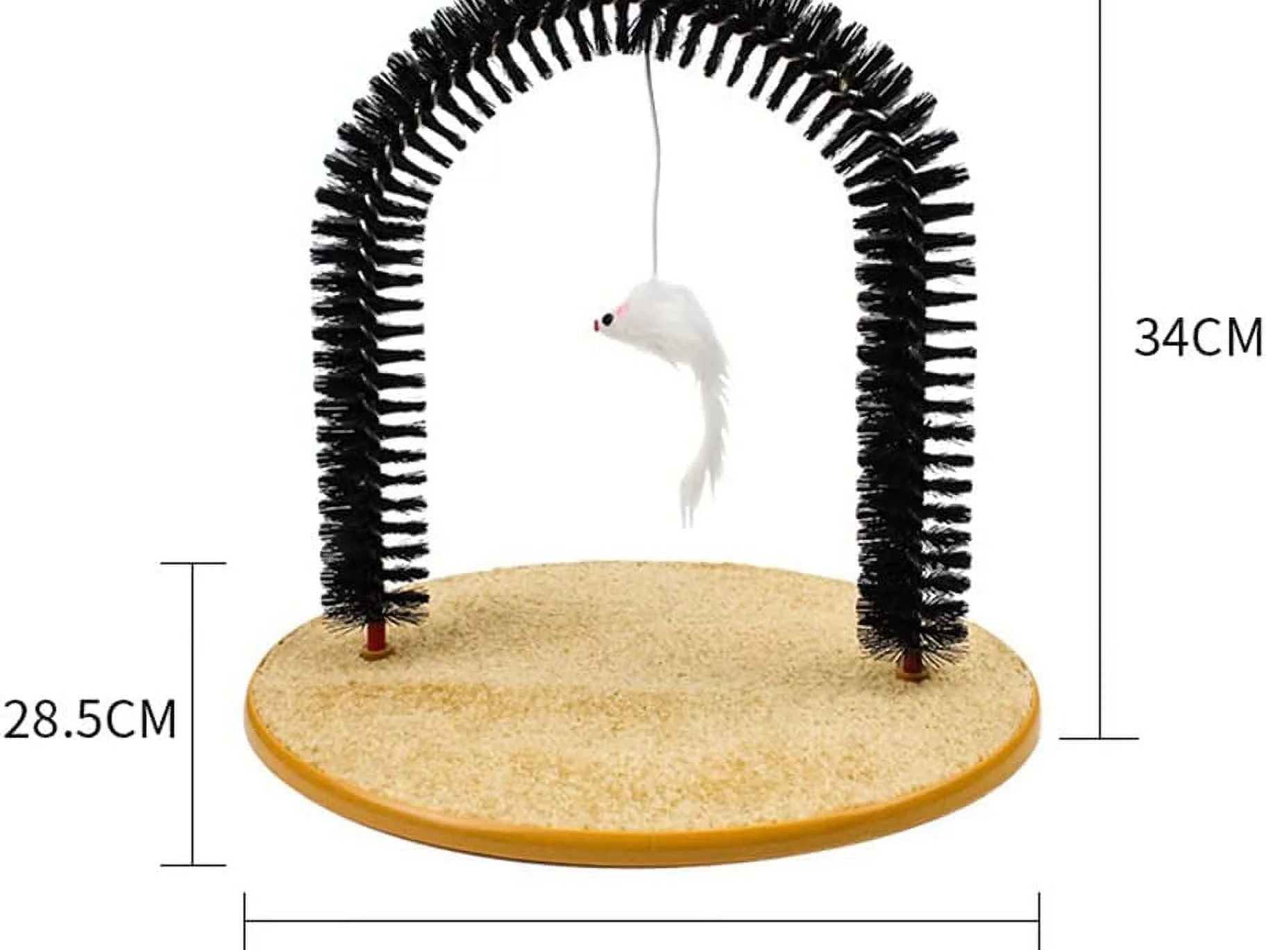 Interactive Cat Toys,Cat Arch Self Groomer Cat Brush,Cat Scratcher Toys,Cat Brush for Grooming with Cat Scratch Pad and Catnip,Cat Brush for Shedding,Cat Scratching Post