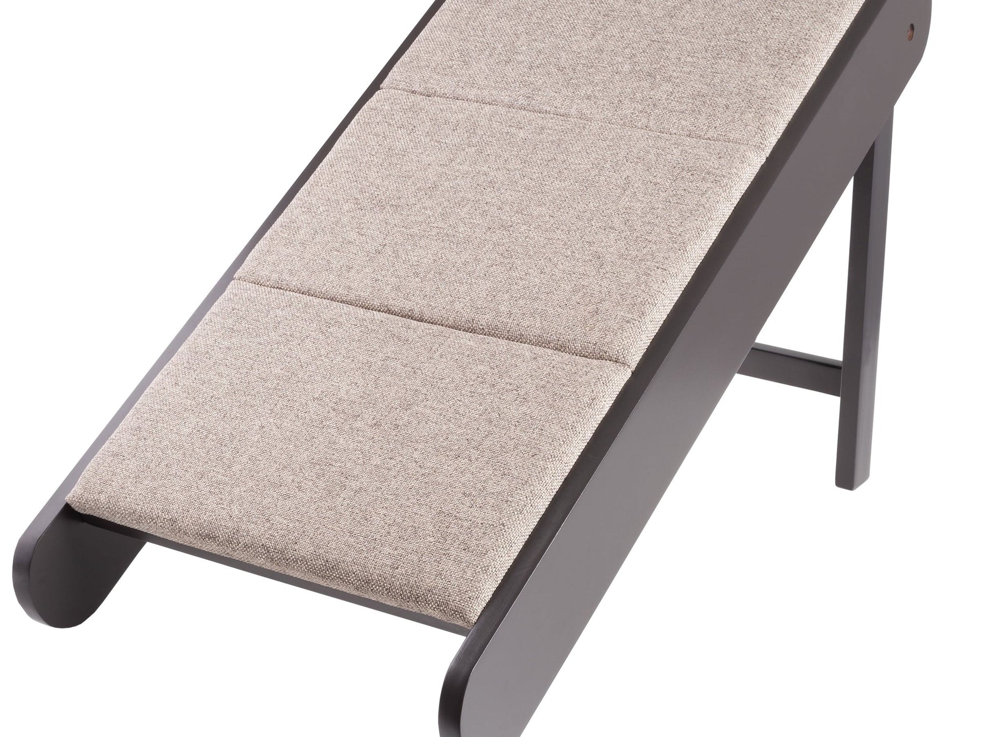 Foldable Wooden Pet Ramp for Bed, Couch, or Vehicle (Gray/Cream)