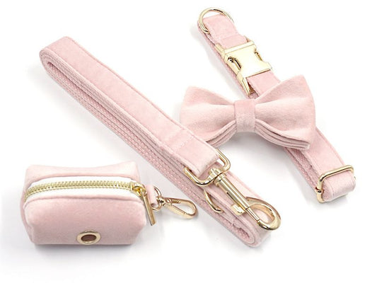 Pet Collar Towing Rope Bow Knot Outing Garbage Bag