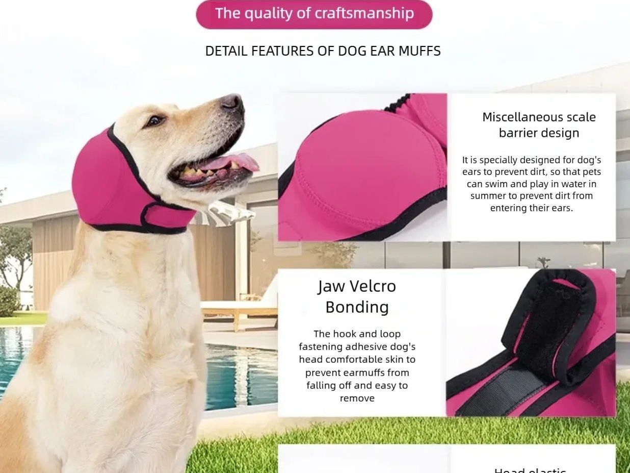 Dog Calming Headgear Prevent Fright Dog Neck Guard Dog Headgear Soothing Emotions Lightning-Proof Dog