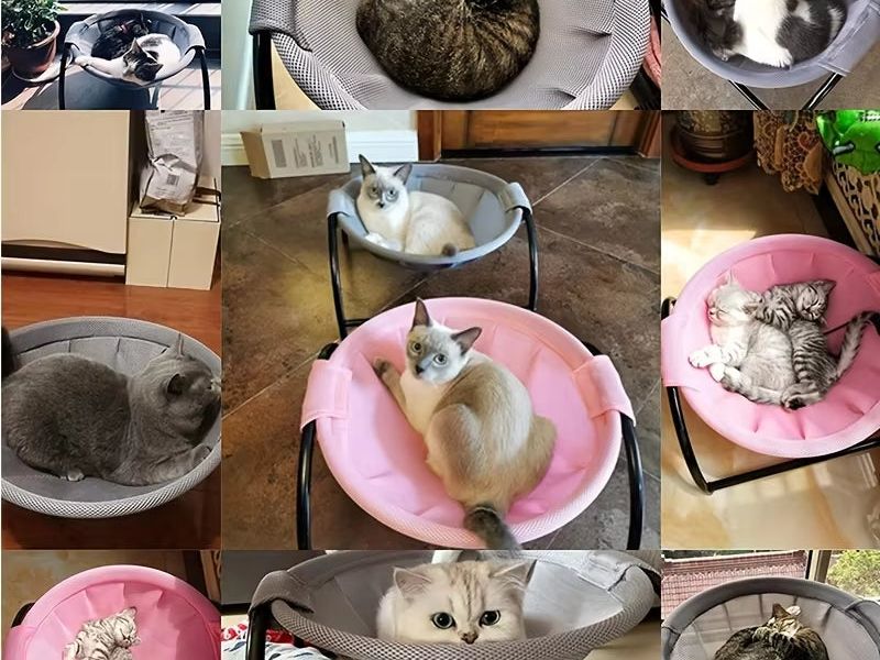 Cat Bed Pet Hammock Bed Cat Sleeping Bed Breathable Cooling Cot Sofa Pet Hammock Bed