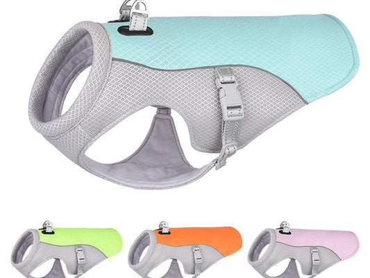 Summer Pet Dog Cooling Vest Heat Resistant Cool Dogs Clothes Breathable Sun-Proof Clothing for Small Large Dogs Outdoor Walking