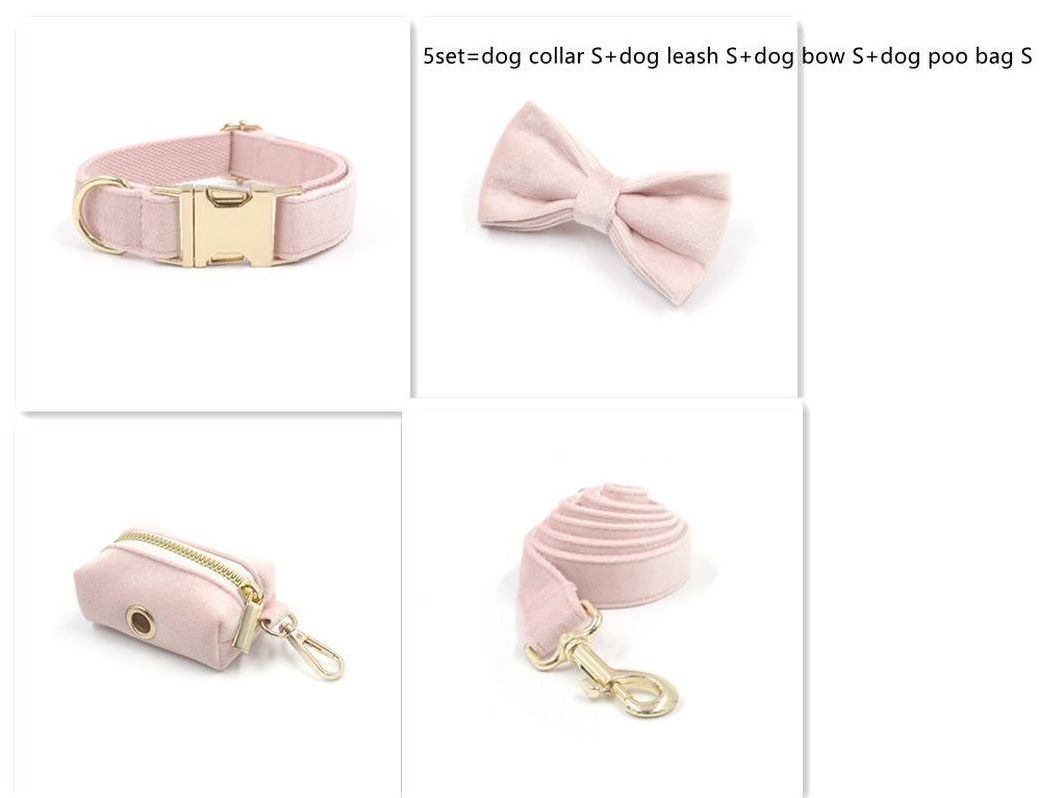 Pet Collar Towing Rope Bow Knot Outing Garbage Bag