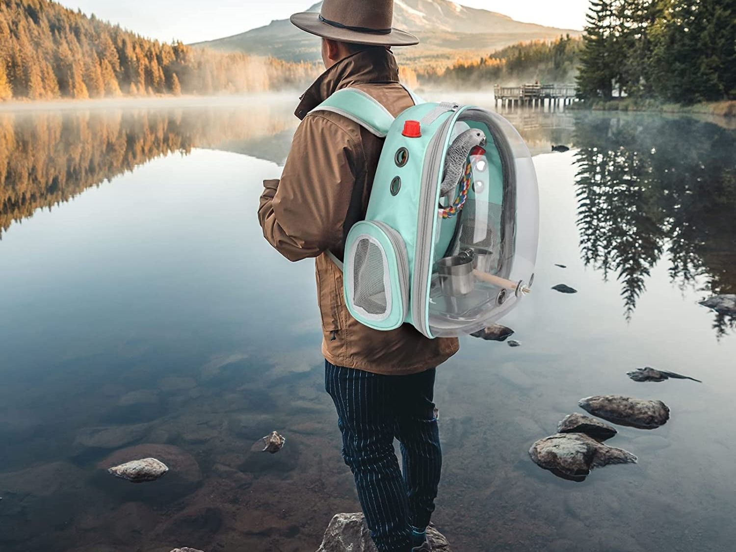 Bird Carrier Backpack Parrot Portable Breathable Bag Pet Bird Lightweight Travel