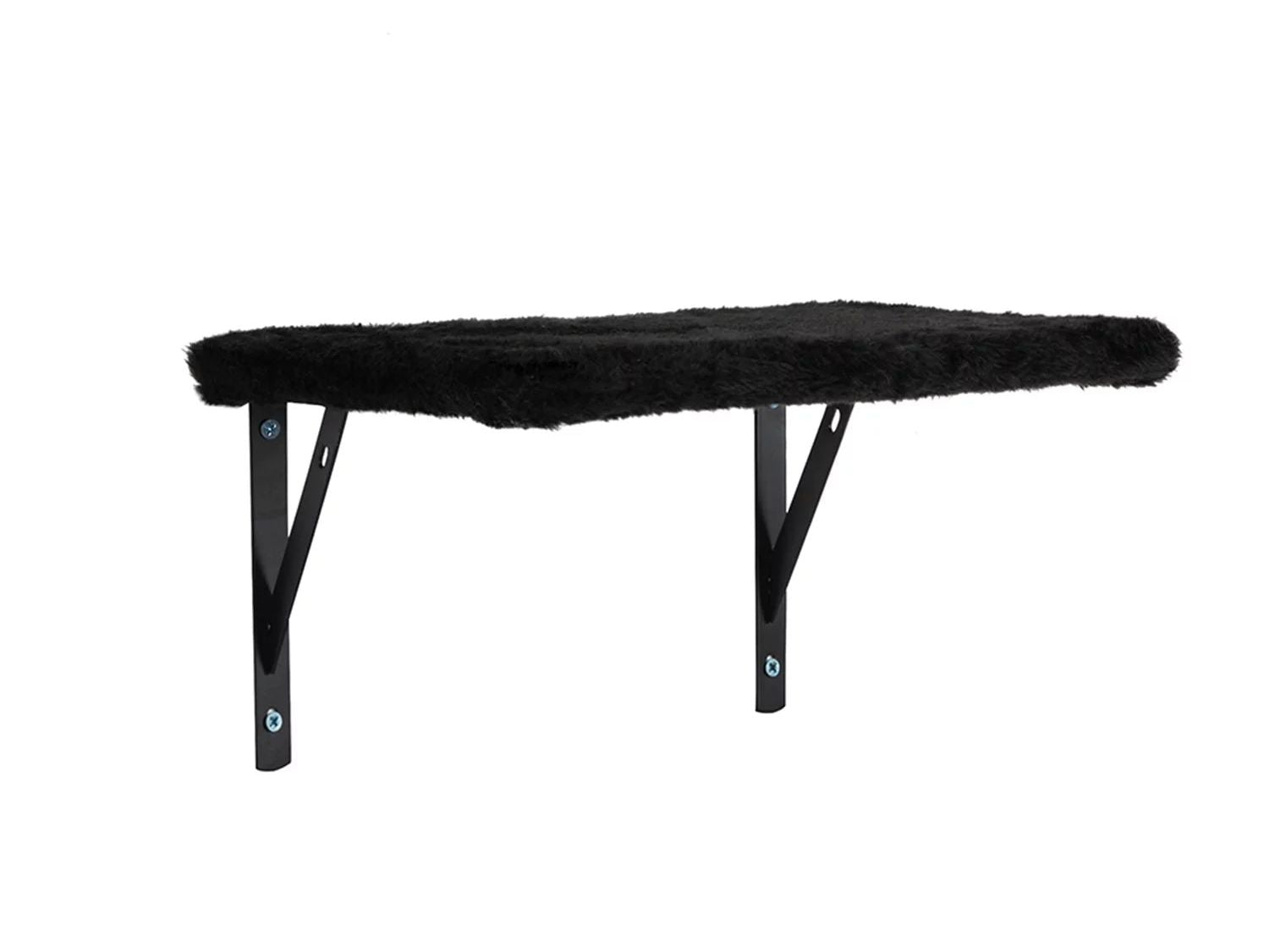 Cat Wall Shelves and Perches Set, Cat Tower for Adult Cats Mounted Cat Tree House for Indoor Cats Modern Furniture for Cat Sleeping Playing Lounging Climbing Cat Tree for Large, Black