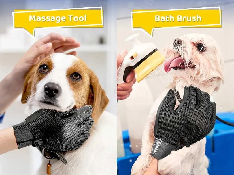 Say Goodbye to Feline Fur: The Purr-fect Pet Grooming Glove for Effortless Cat Hair Removal!