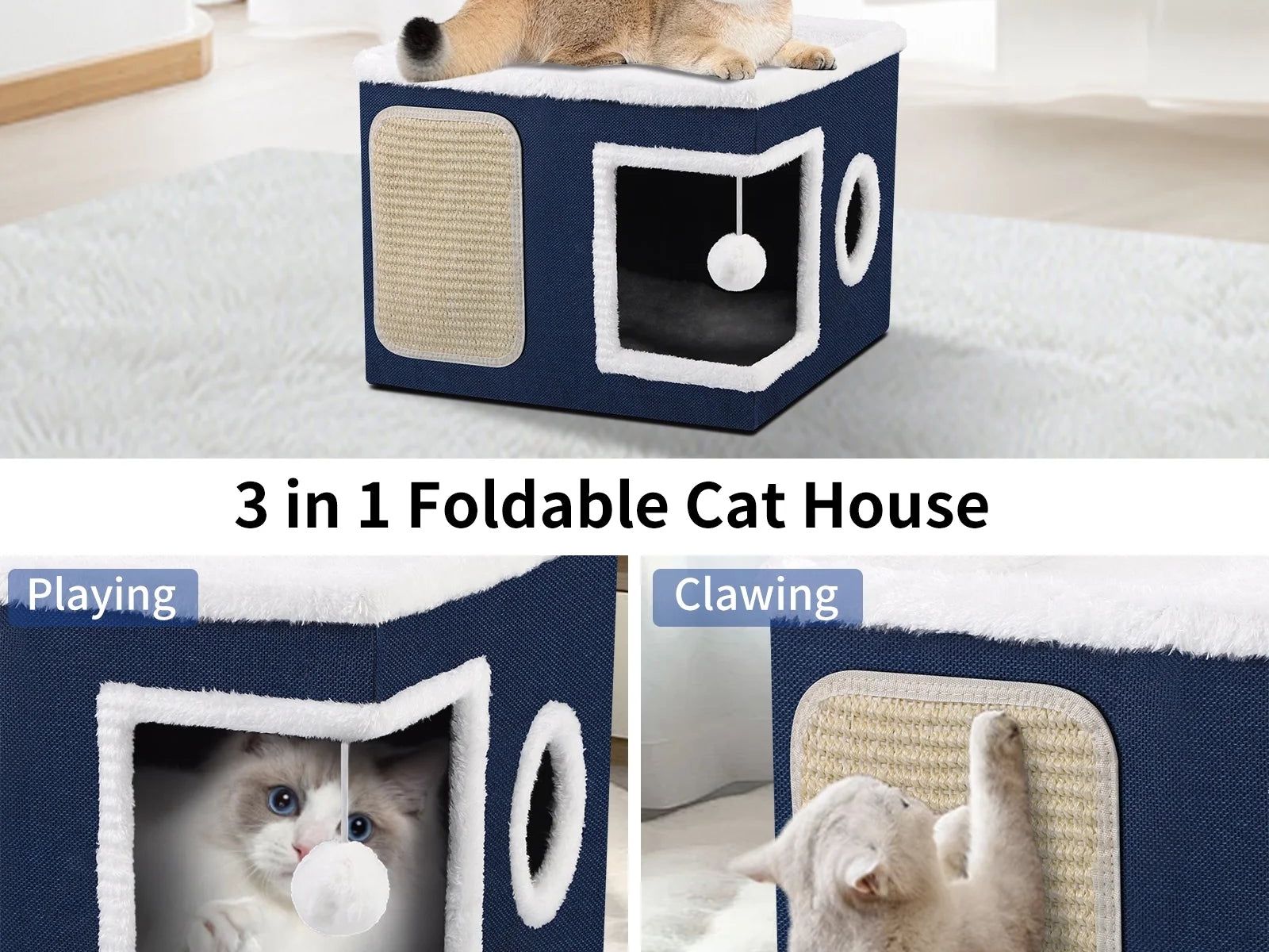Indoor Cozy Cat Cave Beds