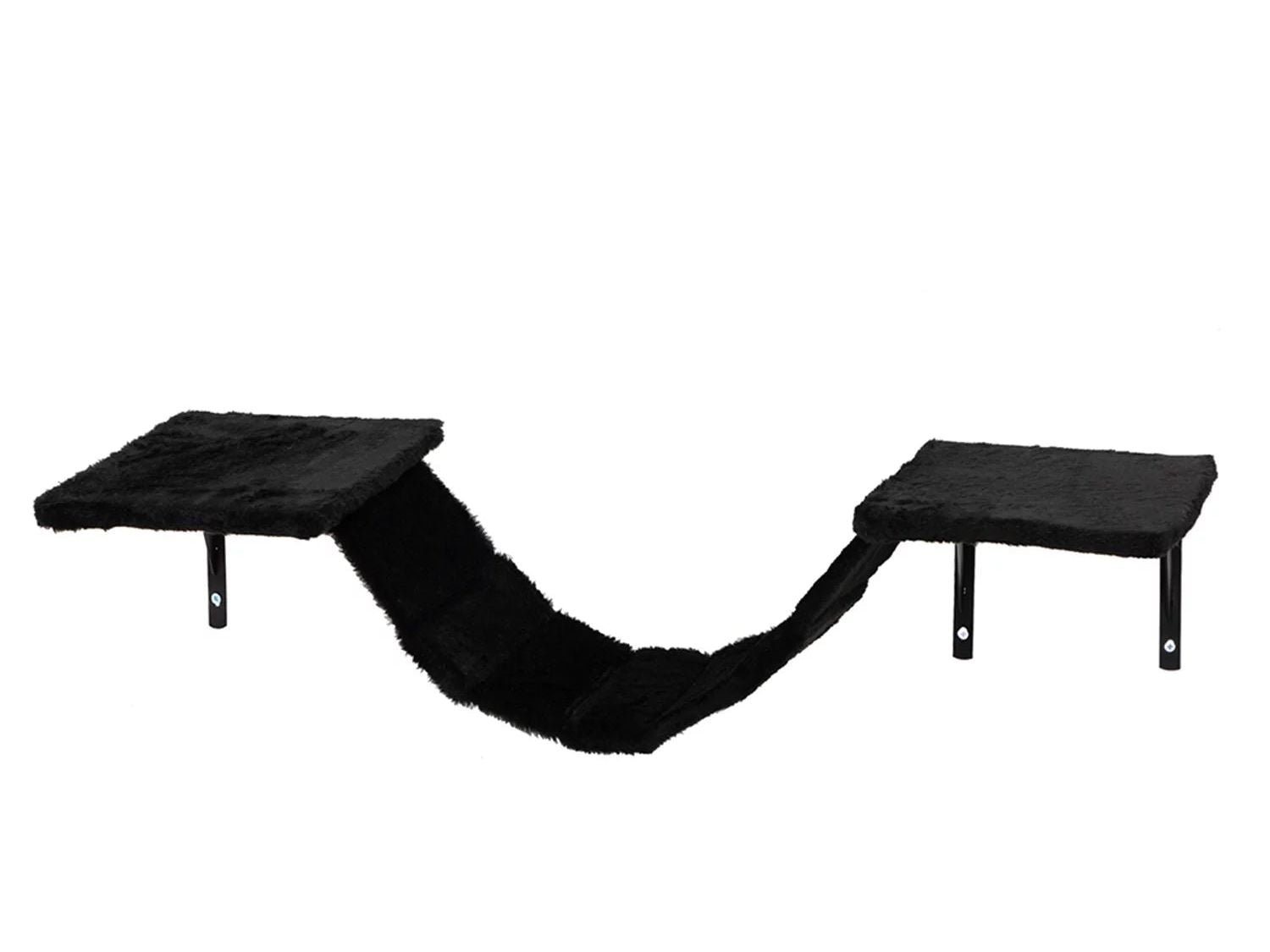Cat Wall Shelves and Perches Set, Cat Tower for Adult Cats Mounted Cat Tree House for Indoor Cats Modern Furniture for Cat Sleeping Playing Lounging Climbing Cat Tree for Large, Black