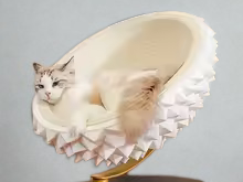 Luxury Eggshell Sisal Cat Nest – Cozy Hideaway & Scratch Board for Cats