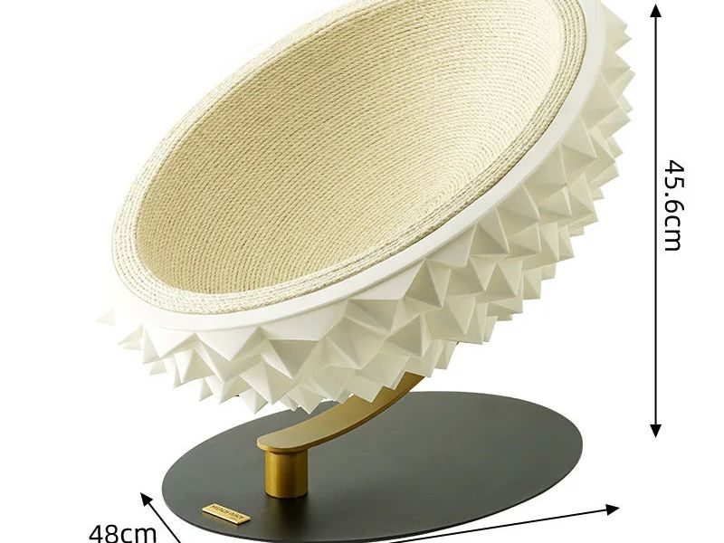 Durian Cat Scratch Board Eco-Friendly Soft Rubber with Sisal Modern Style Halloween Cat Nest