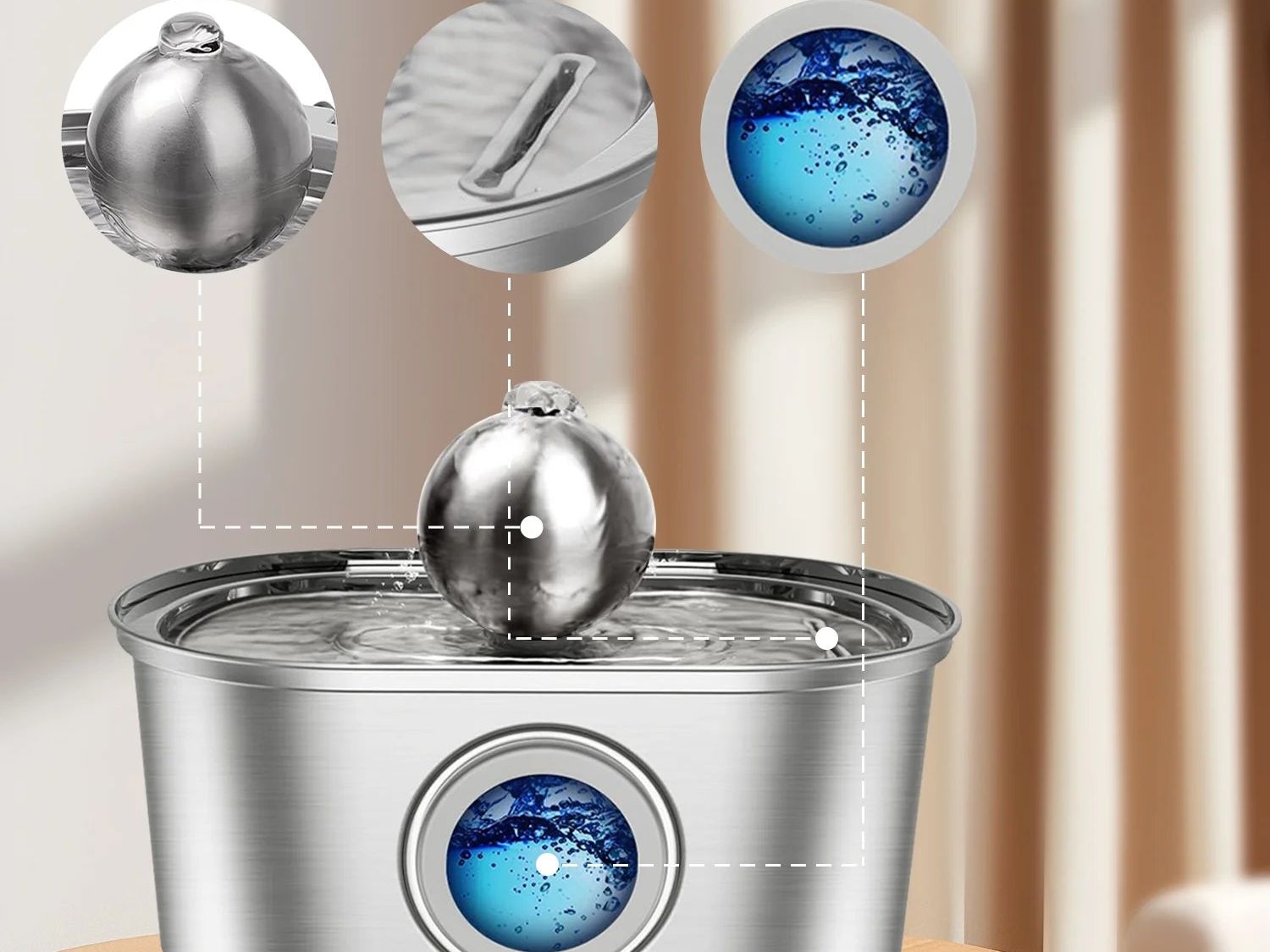 Stainless Steel Cat Water Fountain