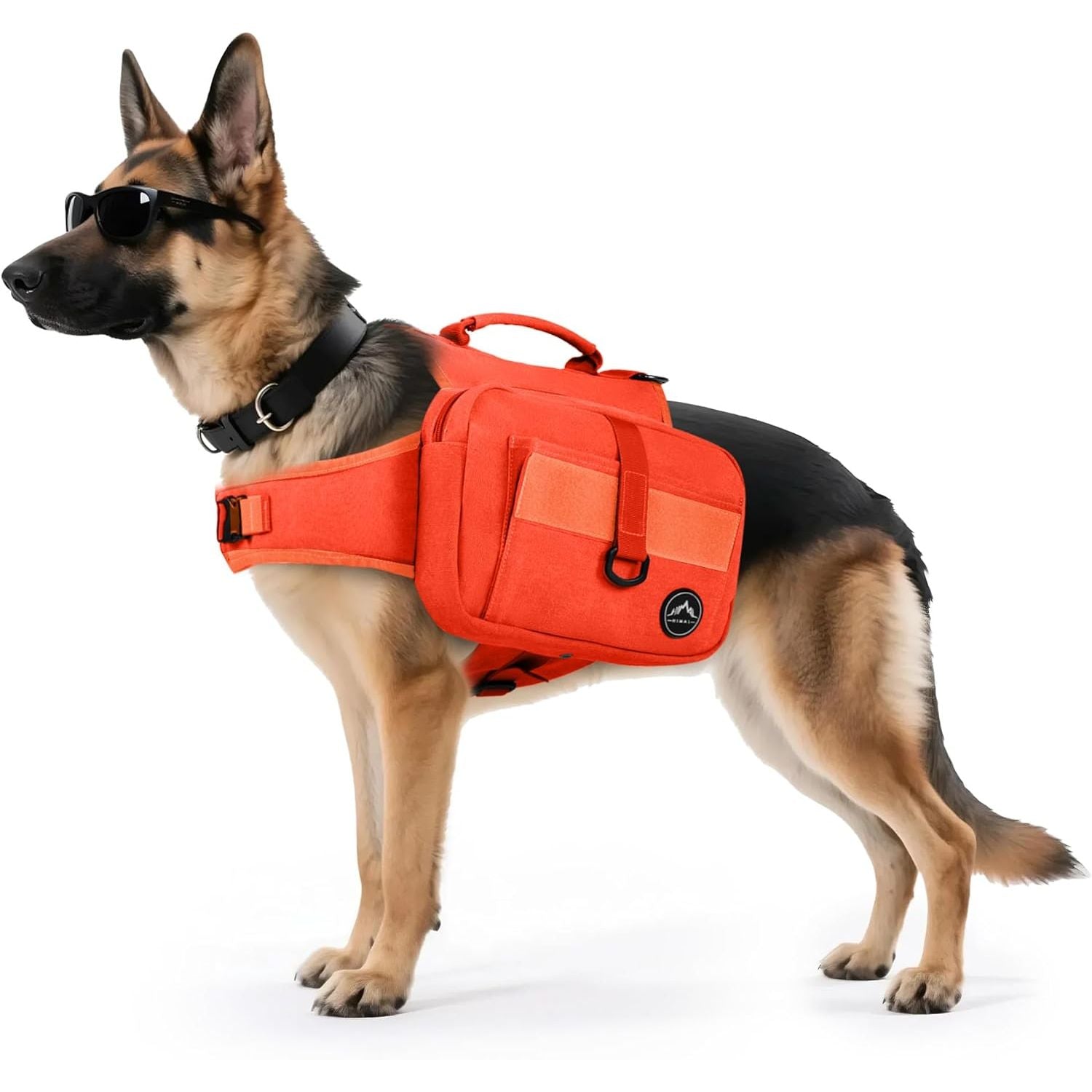 Outdoors Tactical Dog Backpack and Saddle Bag for Large Dogs, Featuring Side Pockets and Adjustable Straps for Hiking