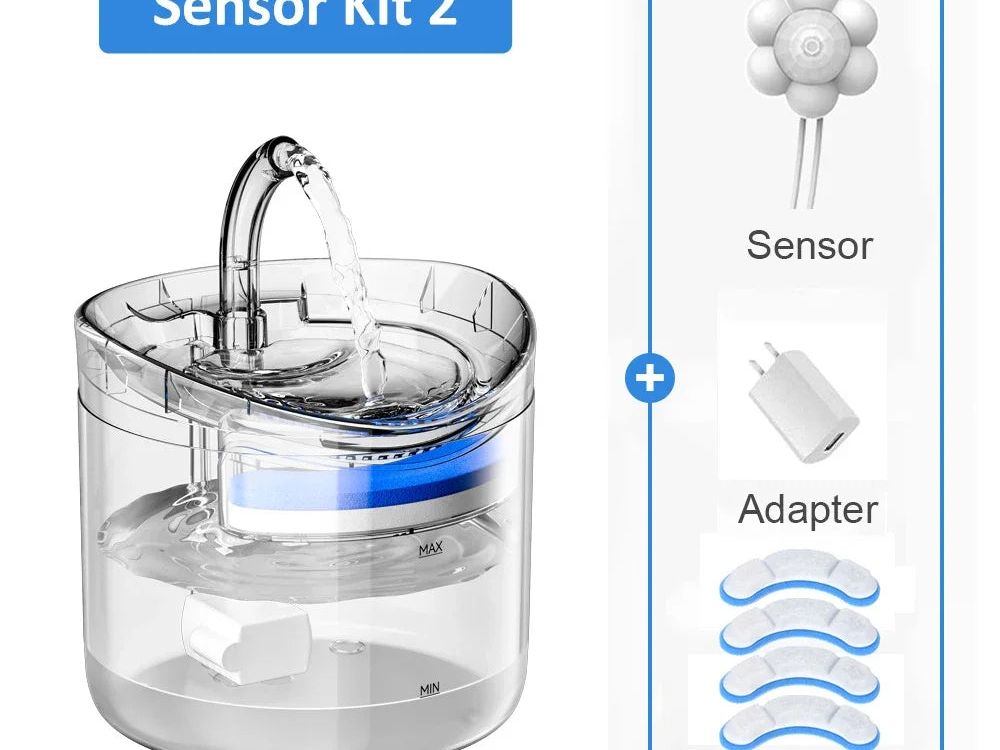 Pet Cat Water Fountain Filter Automatic Sensor Drinker Pet Feeder for Cat Dog Feeder Pet Water Dispenser Auto Drinking Fountain