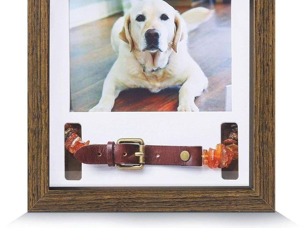 Mahogany Pet Memorial Picture Frame - Sentimental Tribute for Dog and Cat Loss, Keepsake Frame for Remembrance and Sympathy Gifts