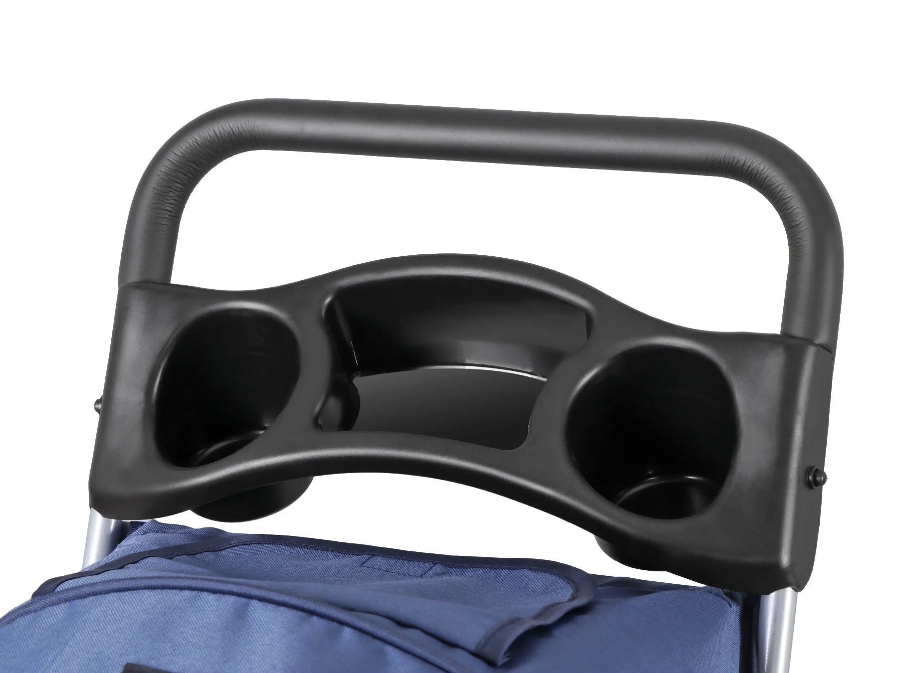 4 Wheels Small Pet Dog Stroller Foldable Strolling Cart Max.33Lbs W/Storage Basket & Cup Holder,Navy