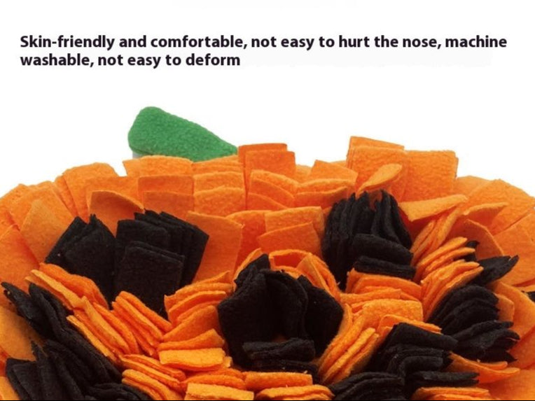 Pet Smell Mat Pumpkin Woollen Pad Anti-Choke Slow Food Training Mat