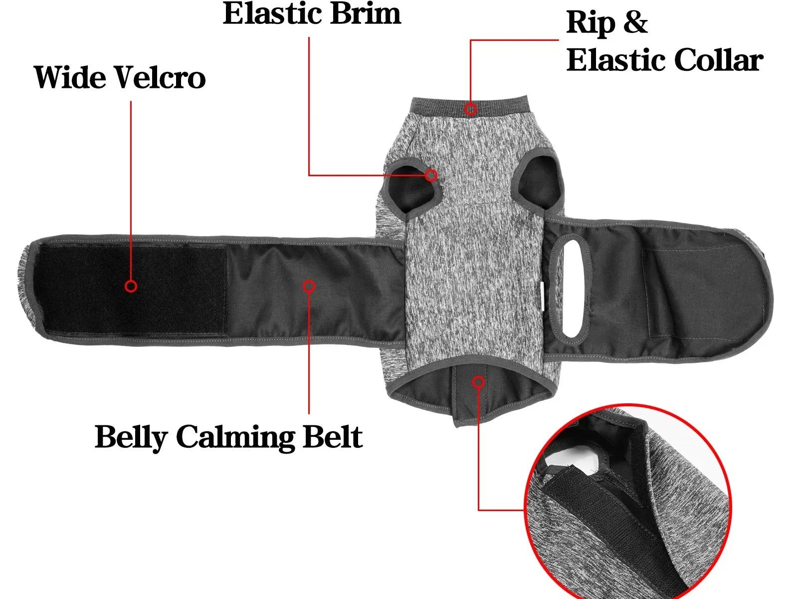 Cats Clothing Anxiety Jacket Thunder Stress Anxiety Relief Coat for Pet Emotional Comfort Clothes Safety Vest Recovery Suit