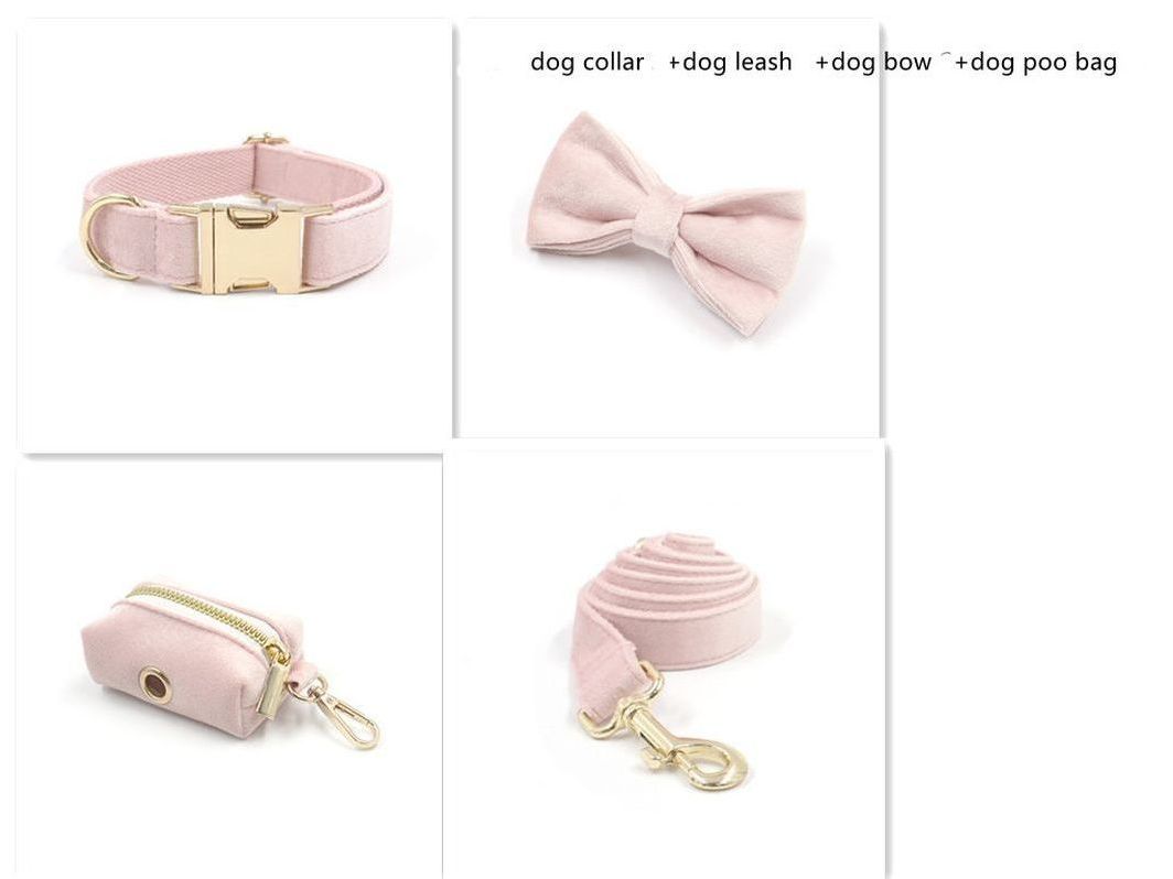 Pet Collar Towing Rope Bow Knot Outing Garbage Bag