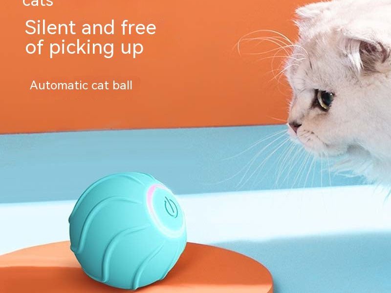 Smart Cat Toys Rolling Ball Pet Cat Owner Interactive Pets Toys Automatic Bouncing Ball USB Self Hi Teasing Kittens Jumping Ball