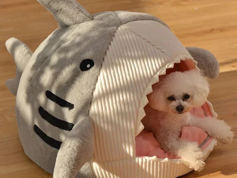 Luxury Plush Shark Pet Bed