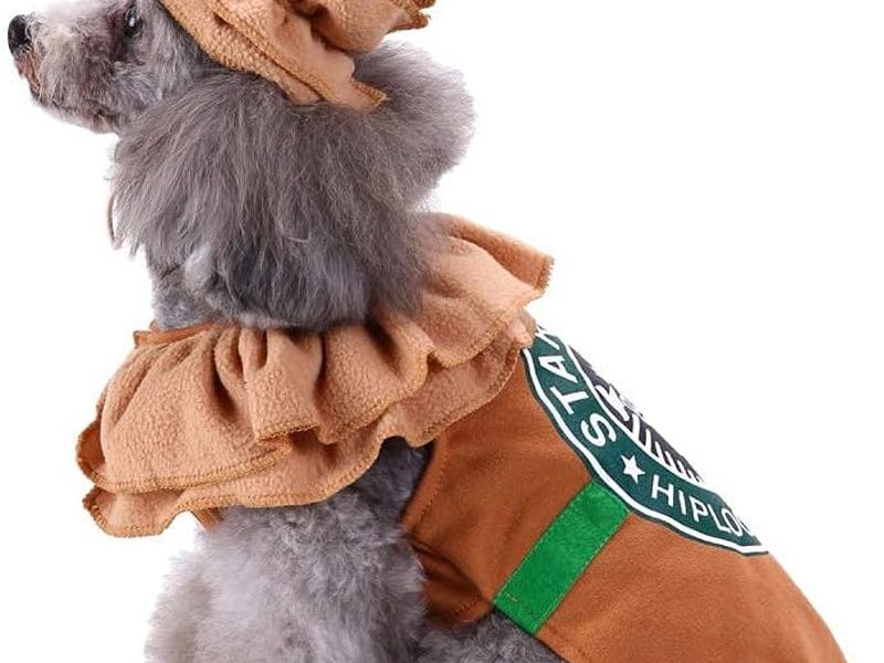 Latte Coffee Dog Costume Pet Costumes for Small Medium Dogs, Cat Outfit Dog Halloween Costume Puppy Cosplay Outfit Halloween Party Special Events