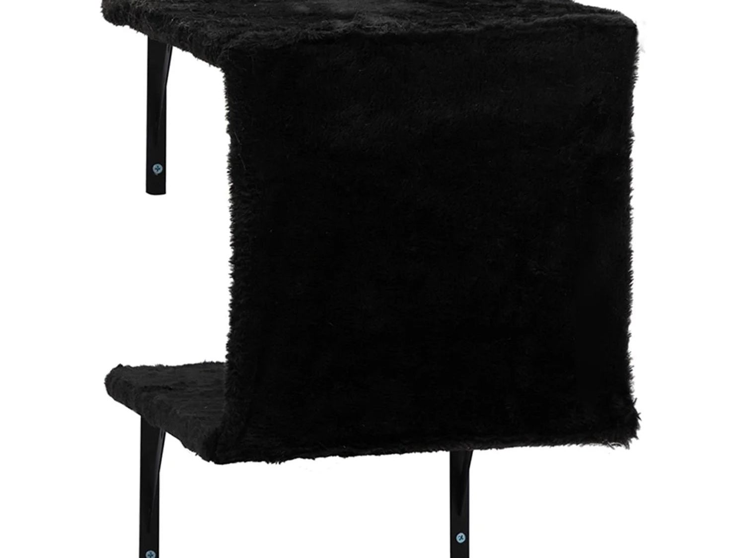Cat Wall Shelves and Perches Set, Cat Tower for Adult Cats Mounted Cat Tree House for Indoor Cats Modern Furniture for Cat Sleeping Playing Lounging Climbing Cat Tree for Large, Black