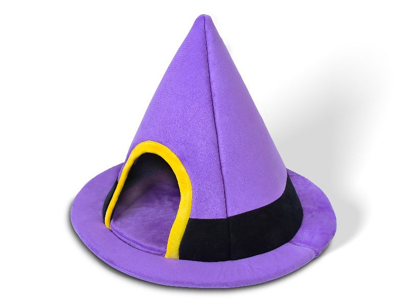 Halloween Witch Hat Cat Nest Cute Shape