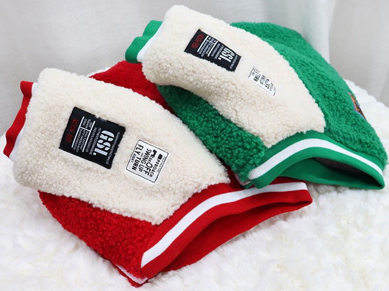 Pet Dog Quilted Padded Lamb Fur Clothes