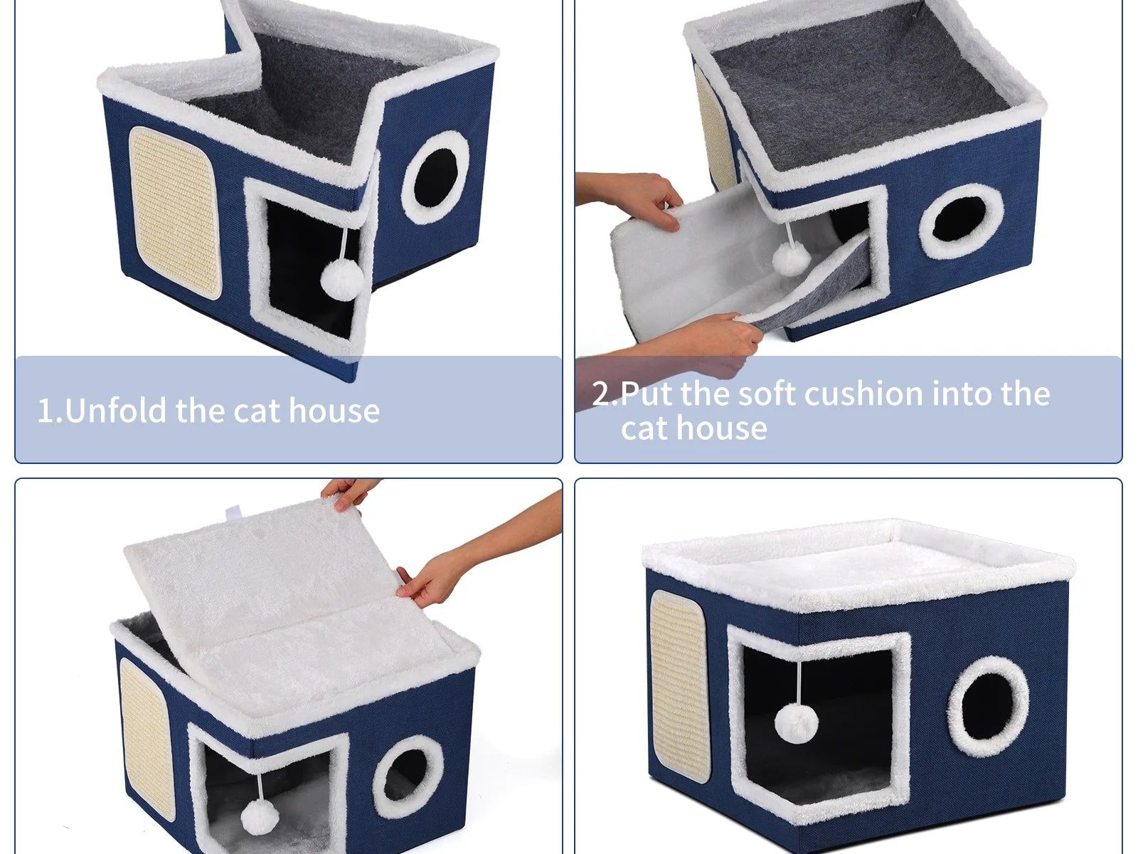 Indoor Cozy Cat Cave Beds