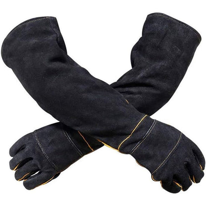 Professional Animal Handling Gloves for Protection Against Bites and Scratches - Suitable for Dogs, Cats, Birds, and Parrots (Green)