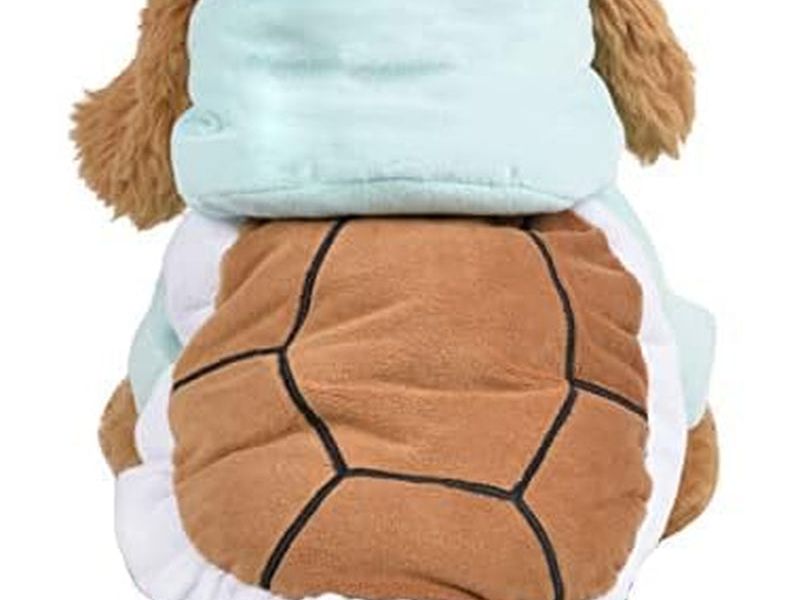 Dog Cat Halloween Costumes - Pet Turtle Cosplay Clothes, Adorable Flannel Tortoise Puppy Pajama Outfit, Soft Velvet Christmas Doggie Hoodies, Funny Fleece Sweater for Small Medium Large Dogs, Small