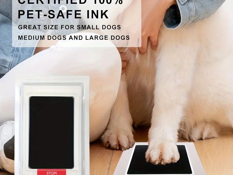 Pet Paw Print Ink Pad for Dogs, Touchless Ink Pad Pet Footprint Pad for Memorial Supplies