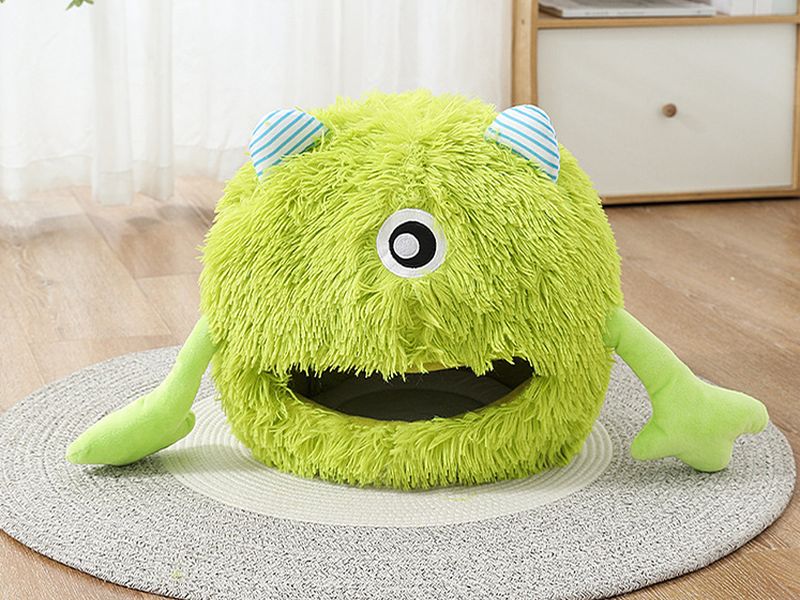 Cat Beds for Indoor Cats Cat Bed Machine Washable Fluffy round Pet Bed Non Slip Calming Soft Plush Cuddler Cushion Self Warming for Small Dogs Kittens