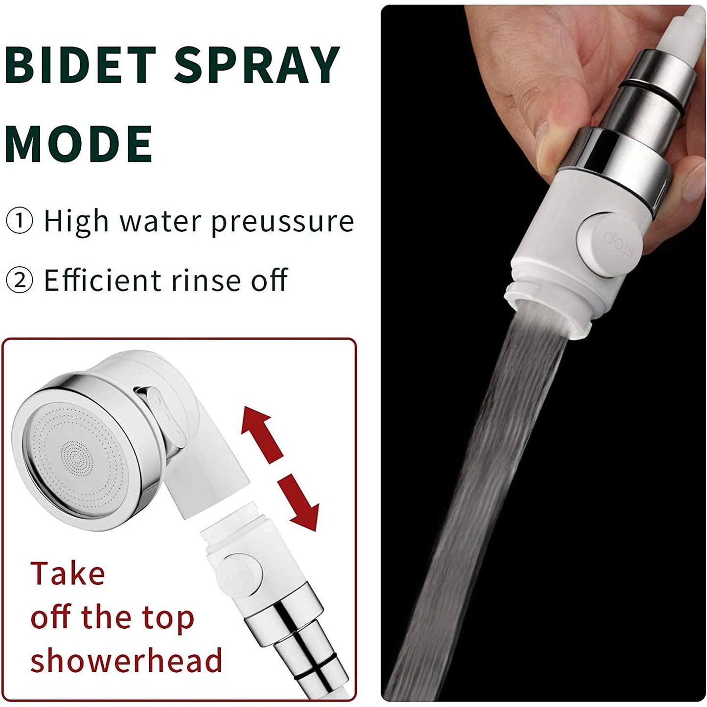 Sink Faucet Sprayer Attachment - Versatile Shower Head for Tub Faucets, Ideal for Dog Bathing and Multi-Purpose Use in Laundry, Bathroom, and Kitchen
