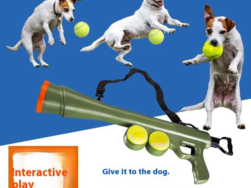 Hot Selling Pet Dog Toy Serving Gun Training Dog Throwing Ball Launcher Pet Outdoor Tennis Shooting Interactive Puzzle Toy