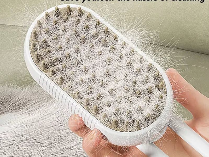 3-In-1 Dog Hair Brush Cat Hair Brush Electric Pet Cleaning Brush Steam Spray Brush Massage Hair Removal Comb anti Flying Brush