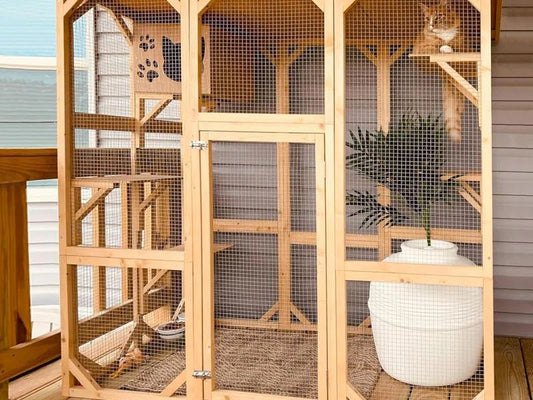 Indoor/Outdoor Large Waterproof Cat Playpen