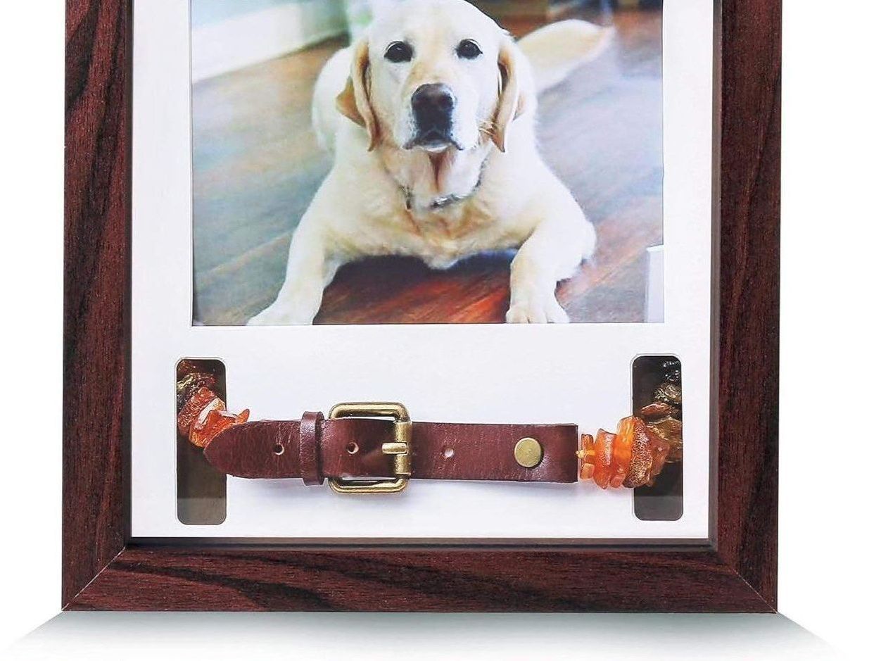 Mahogany Pet Memorial Picture Frame - Sentimental Tribute for Dog and Cat Loss, Keepsake Frame for Remembrance and Sympathy Gifts